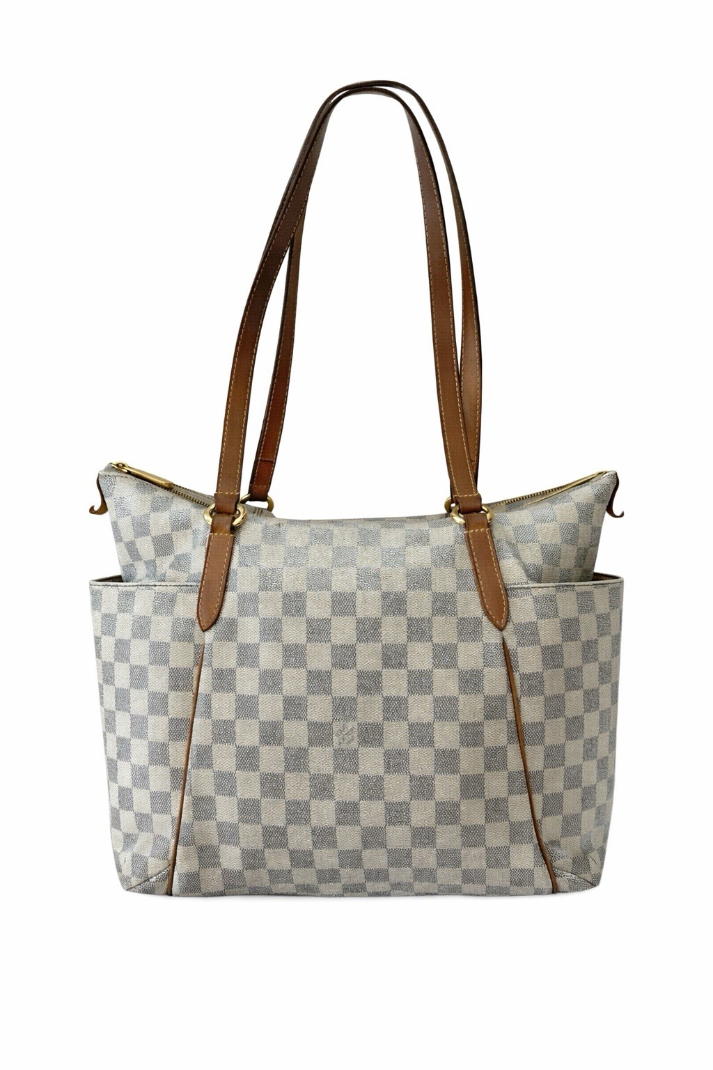 Authentic Louis Vuitton Damier Azur Totally MM Tote Bag AS IS Repair Project