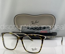 Ray-Ban RB5422 5082 Havana Brown Transparent Square Eyeglasses Frames 52mm NEW