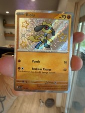 Pokémon Riolu Holo Shiny Rare TCG Card Scarlet & Violet Paldean Fates 173/091 on eBay