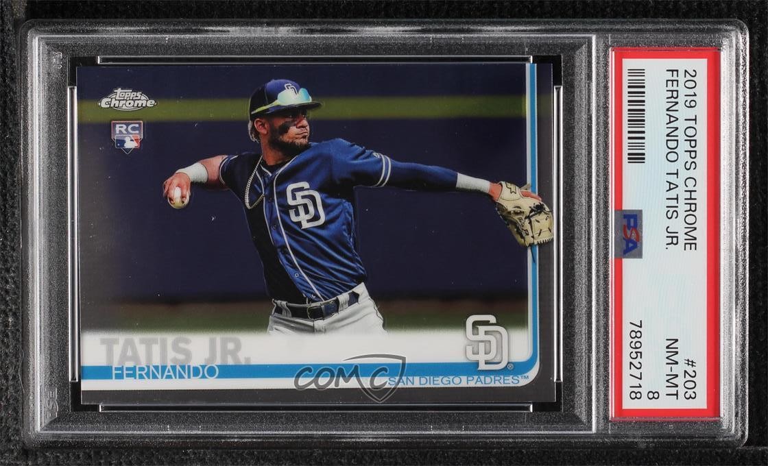 2019 Topps Chrome Fernando Tatis Jr #203 PSA 8 0ls
