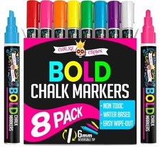 Bold Chalk Markers - Dry Erase Marker Pens - Liquid Chalk Markers for Chalkbo...