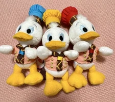 Disneyland Huey Dewey & Louie Plush Key Chain New 35th Anniversary Tokyo Japan