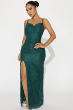 Viviana Lace Maxi Dress Hunter