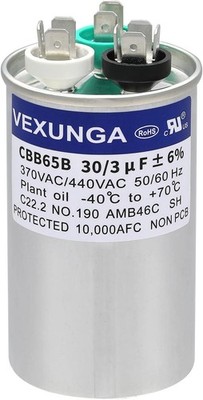 CBB65 CBB65B 30+3 MFD 370VAC 440VAC Dual Run Round Start Capacitor Air