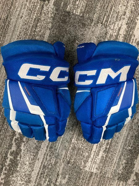 CCM XF Pro Junior Hockey Gloves 11" Blue