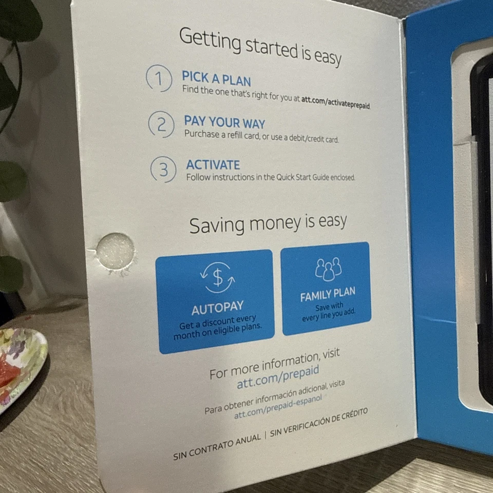 AT&T Motivate 2 32GB 6.5" HD Prepaid Smartphone - Maritime Blue - Brand New - Image 3 of 4