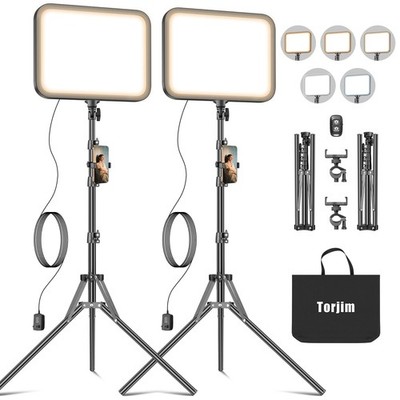 12'' Video Light Kit | High Brightness | 5 Lighting Modes | 3000-6500K Studio...