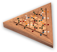 Tri-Match - Domino-Puzzle - Legespiel - Knobelspiel In Einem Holzrahmen