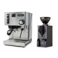 Rancilio Silvia Espresso Machine w/ Eureka Mignon Notte Grinder (Stainless)