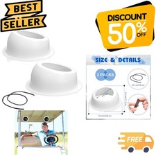 Universal Speaker Enclosure Pods with Secure Rubber Strip - For 6.5" Speakers