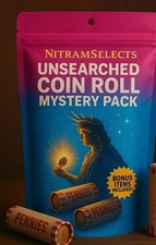  🌟🌟Unsearched Mystery Coin Roll Pack– 3 Rolls Penny Nickel Roll + Bonuses!!!🌟