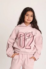 Kinder Trainingsanzug Mädchen – Rosa Hoodie Set mit Baggy-Jogginghose