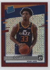 2020 Panini Donruss Optic Rated Rookie Choice Red Prizm 34/88 Elijah Hughes ms9