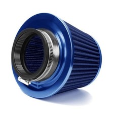 Universal Clamp-On Air Intake Filter, High Performance, Washable 3 in Blue