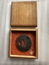 Japanese Tsuba Sword Guard Antique Katana Satsuma-style Iron Ornament Japan