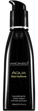 Wicked Aqua Sensitive - Hypoallergenic Lubricant - 8 fl oz Water Based Lube