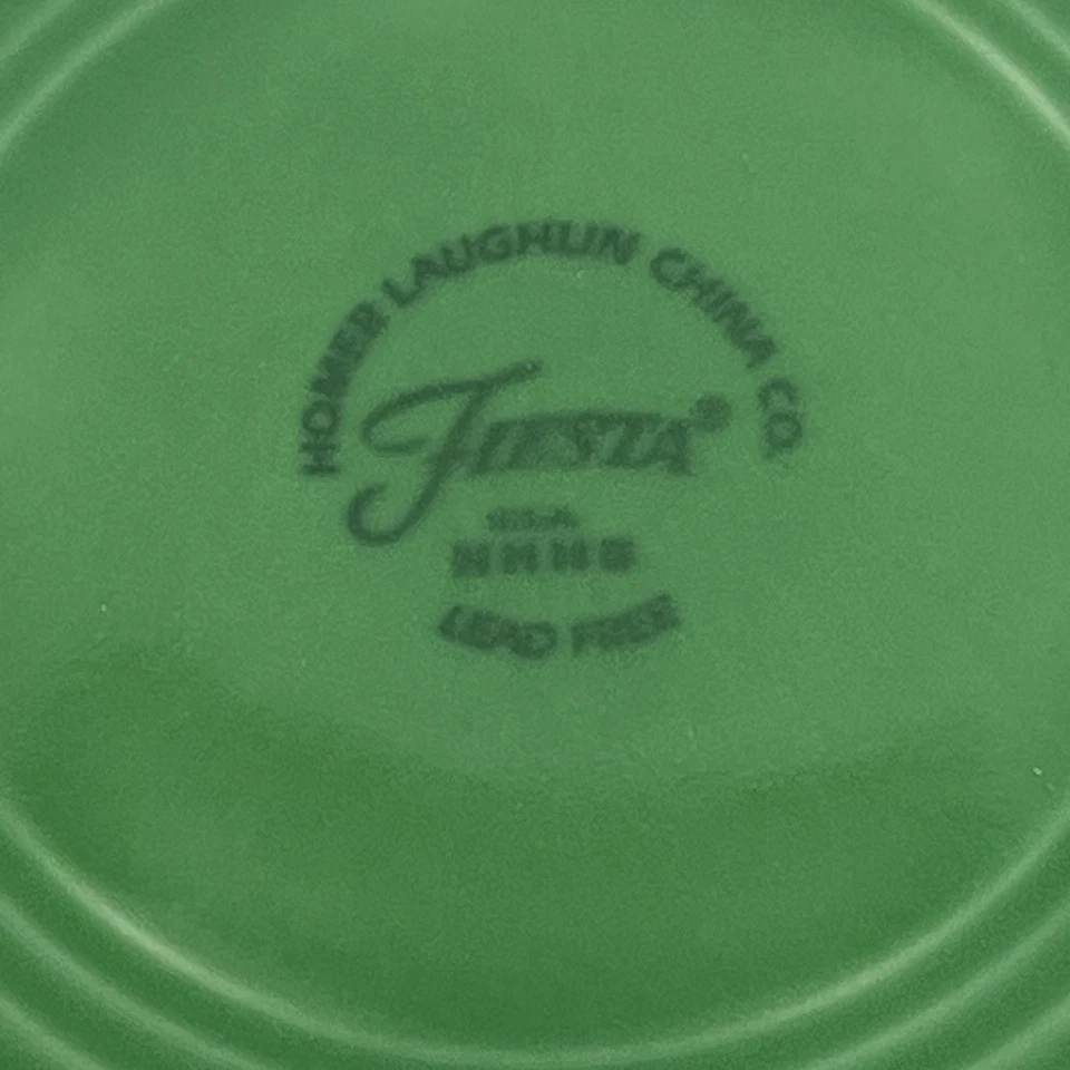 Vintage Fiestaware Medium Green Saucers 7" New - Image 4 of 4