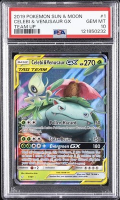 2019 POKEMON SUN & MOON TEAM UP #1 CELEBI & VENUSAUR GX PSA 10 | eBay