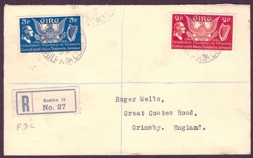 Ireland - SG109 / 110 1939 US Constitution 150th Anniversary first day cover.