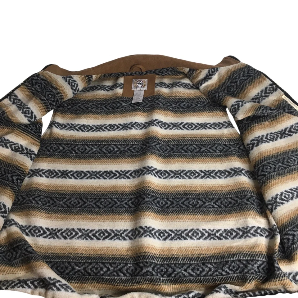 Chaleco Cinch Para Hombres XXL Marrón Negro Mezcla de Lana Occidental Oculto Llevar Forrado Azteca Foto 2 de 4