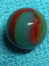 HTF Vintage 5/8" " Mint - Peltier Holly Berry Marble!