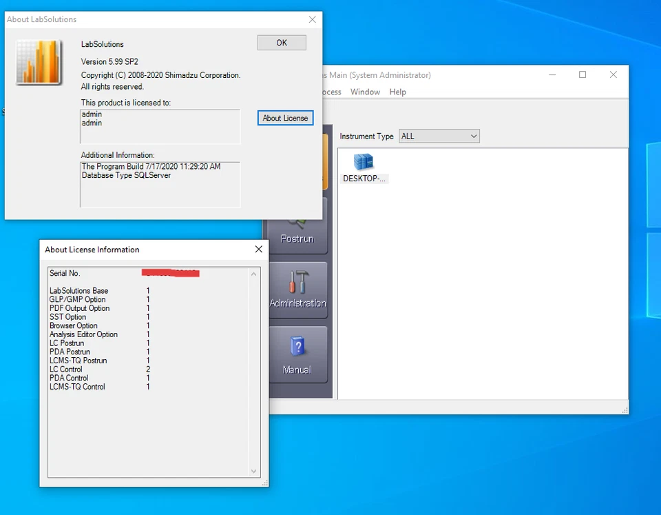 Software Shimadzu Labsolution 5.99 LCMS con dongles, permisos completos Foto 2 de 4
