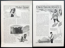 “Make Your Own Snowshoes” 1929 HowTo Build PLANS simplified design