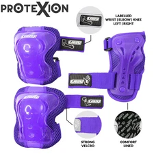 Crazy Skates PROTEXION | Safety Pads Protective Knee, Wrist, and Elbow Guards