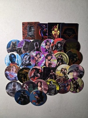 DC Batman vs. Superman 2016 Sabritas Mexico Trading Cards/Pogs/Tazo Lot 145/150