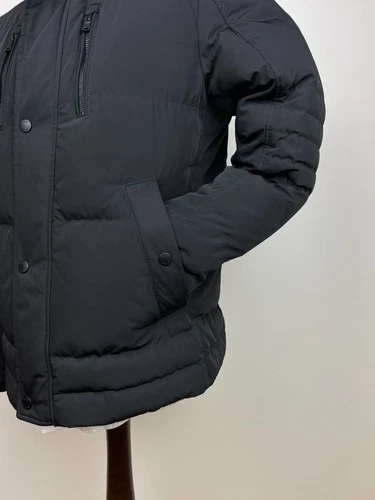 HUGO BOSS Solid Black Quilted Down Insulated FullZip Modern Jacket 38US\48IT image 5