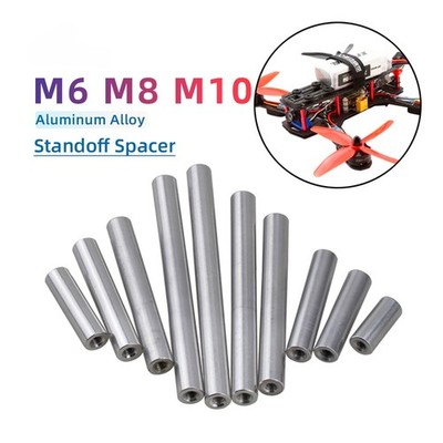 M6 M8 M10 Aluminum Round Threaded Sleeve Standoff Spacers Long Nuts Connector