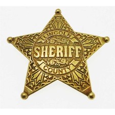 Sheriff Star Sheriff Lincoln County Metal with Denix Engraving