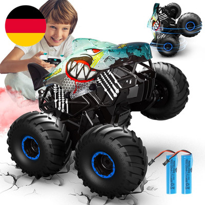 Ferngesteuertes Auto, 1/16 Monstertruck Mit Stomp Und 360°Drehung, Hai Monstertr