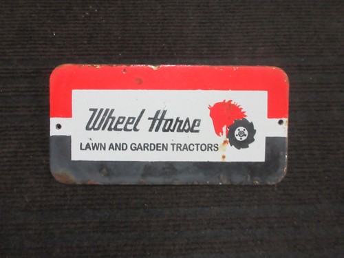 Porcelain Wheel Horse Enamel Metal Sign Plate Size 8" x 4" Inches - Picture 3 of 3