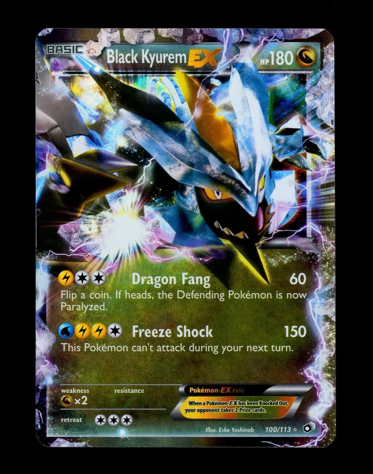 2013 Pokemon BLACK KYUREM EX Legendary Treasures HOLO Ultra Rare Card 100/113 NM - Image 3 of 4