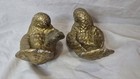 Vintage Gold Painted Ceramic Turtle Doves Pair — photo 7