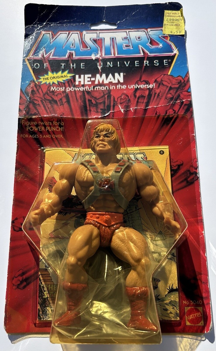 Mattel Masters Of The Universe Vintage 1982 He-Man 12 Back MOC Sealed