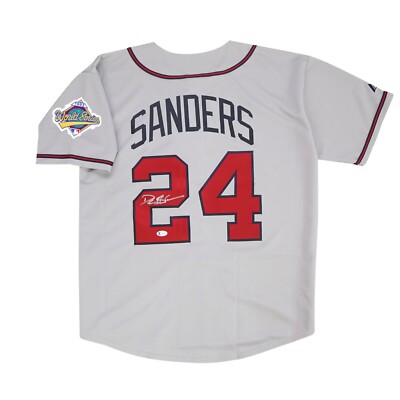 Andruw Jones Atlanta Braves 1999 World Series Grey Road Jersey - Men's Sizes S-3XL 3 thumbnail image