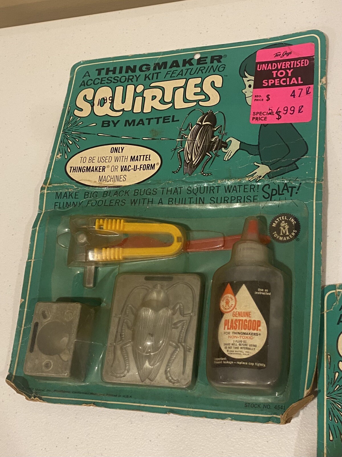 SQUIRTLES MATTEL THINGMAKER ACCESSORY KIT (3) 1967 ON CARD CREEPY