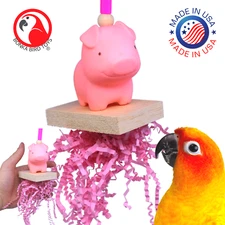 Balsa Farm Pets Pig Frog Owl Chicken Parrot Bird Toy Conures Budgies Lovebirds