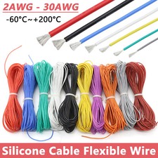 Silicone Cable Flexible Wire 8/10/12/14/16/18/20/22-30AWG Various Colours Wire