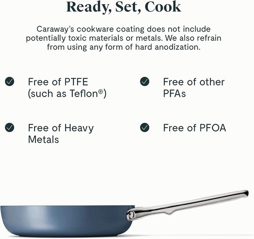 Mini padella antiaderente in ceramica Caraway (1,05 qt, 8") Navy per tutti i piani cottura - NUOVO - Foto 2 di 10