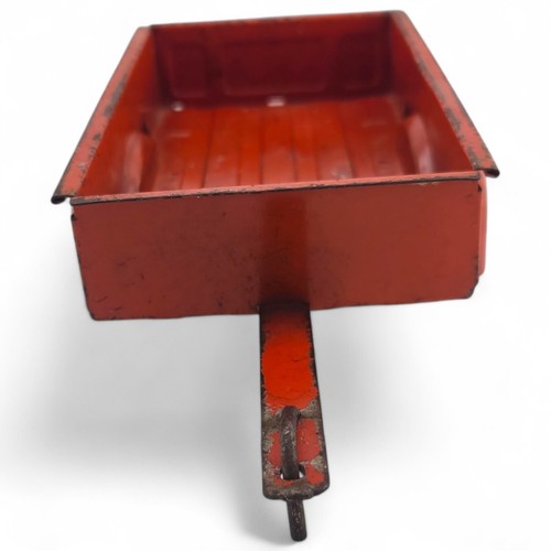 Vintage Carter Tru Scale Red Flair-Side Farm Utility Trailer Nice - Picture 2 of 9