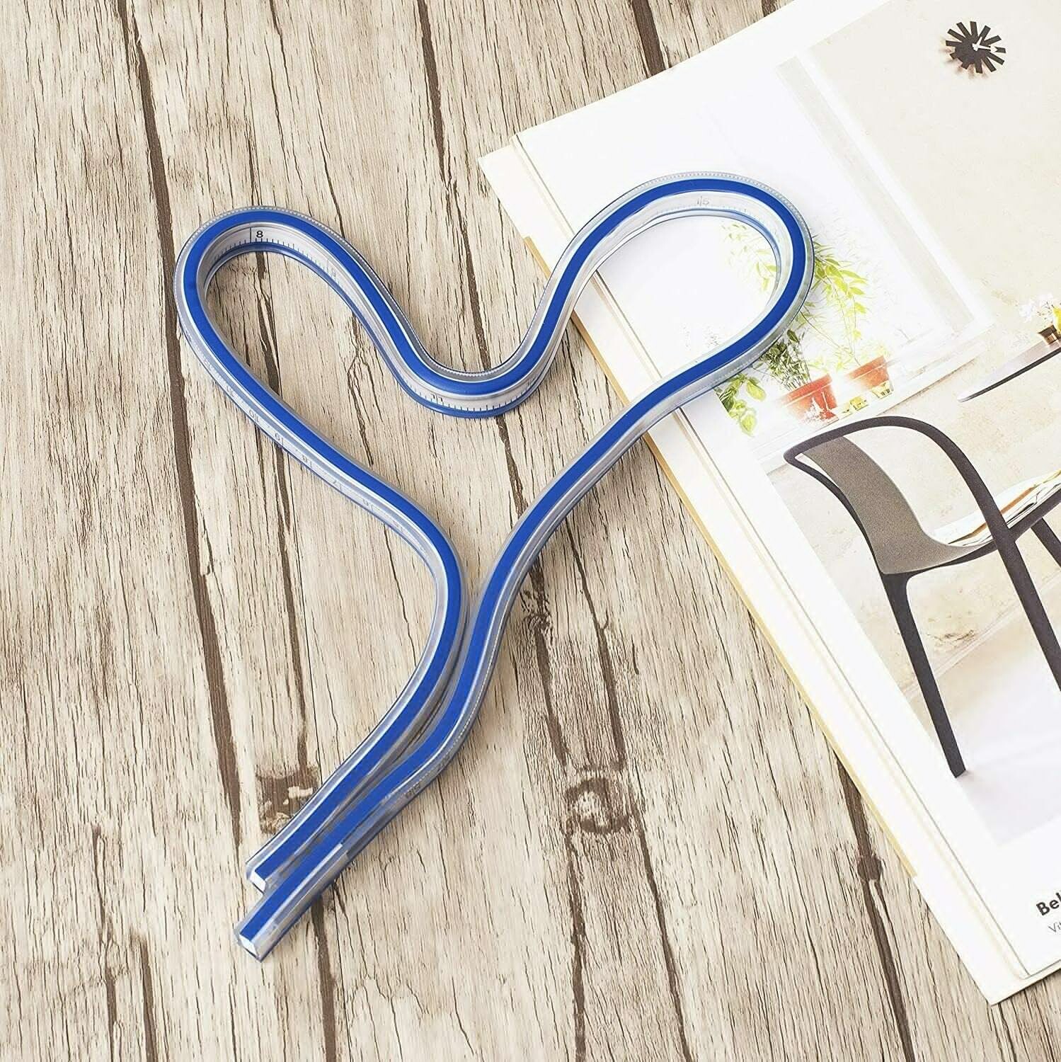 60cm Flexible Curve Ruler Drawing Measurement Bendable Measure Drafting ...