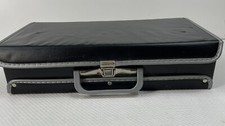 Service Mfg. Co. - 24 Cassette Case Holder Briefcase Suitcase Black Vinyl