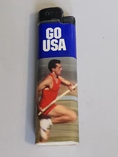 VTG 1996 “GO USA” Olympic Pole Vault Cricket Lighter. B65