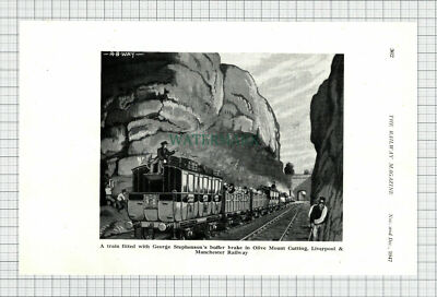 C7696) Olive Mount Cutting LMR / Newark Brake Trials LNWR Railway - 1947 Cutting