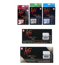 Sakura koi Watercolors Set with Brush 30 36 48 60 72 Colors Worldwide Free Ship