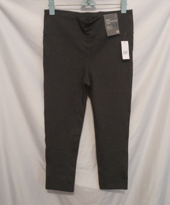 GAP Fit Hi Rise Capri Legging Women Small Charcoal Gray Yoga Running Gym Workout