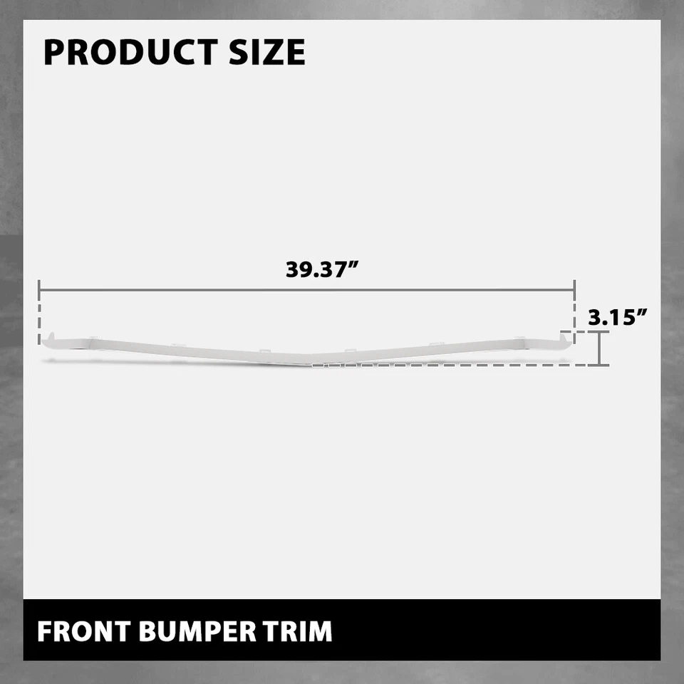 Front Bumper Lower Trim Silver Fit For 2015-2018 Mercedes Benz C300 2058853123 - Image 4 of 4